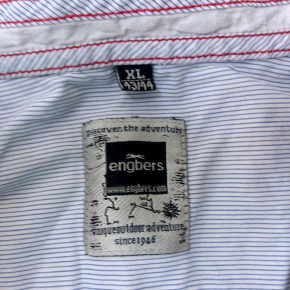 Engbers Mens Striped Casual Shirt Outdoor Adventure Design XL (43/44) #9051 - Picture 7 of 7